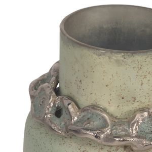 LUCASWICK SILVER GLASS VASE 17 (IN) 5