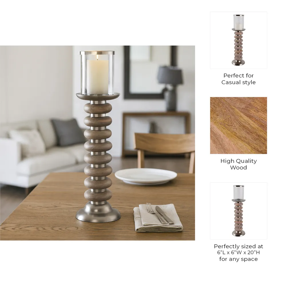 CULLENLAND TAN CANDLE HOLDER 20 (IN)
