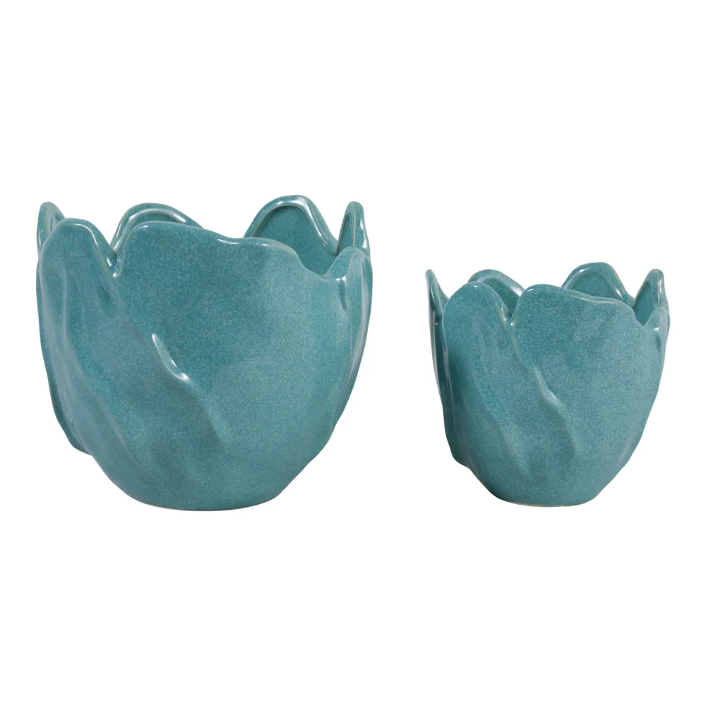 DRYDENRUN SET OF 2 BLUE PLANTER 7 (IN)