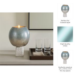 BRAEHAM BLUE CANDLE HOLDER 15 (IN) 10