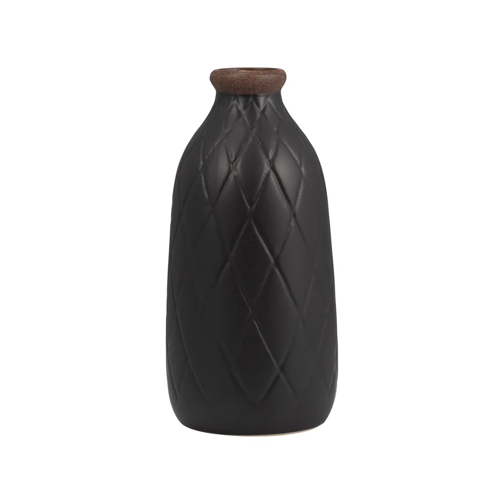 EMMONSFORD BLACK VASE 9 (IN)