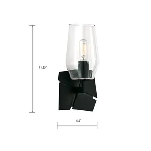 Gaia 11.25'' High 1-Light Sconce - Acid Dipped Black 2