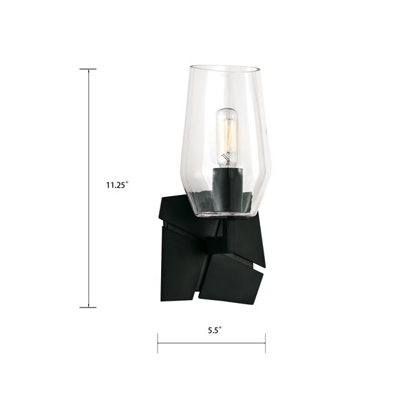 Gaia 11.25'' High 1-Light Sconce - Acid Dipped Black