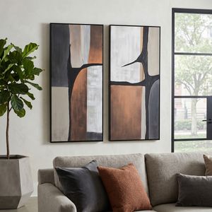 FLINTSHAW SET OF 2 BROWN ART 50 (IN) 12