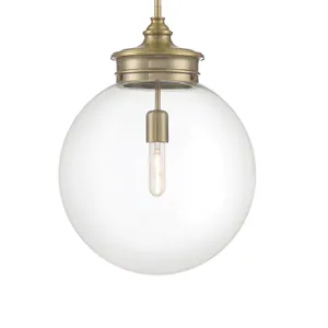 Emma 14'' Wide 1-Light Pendant - Antique Brass 4