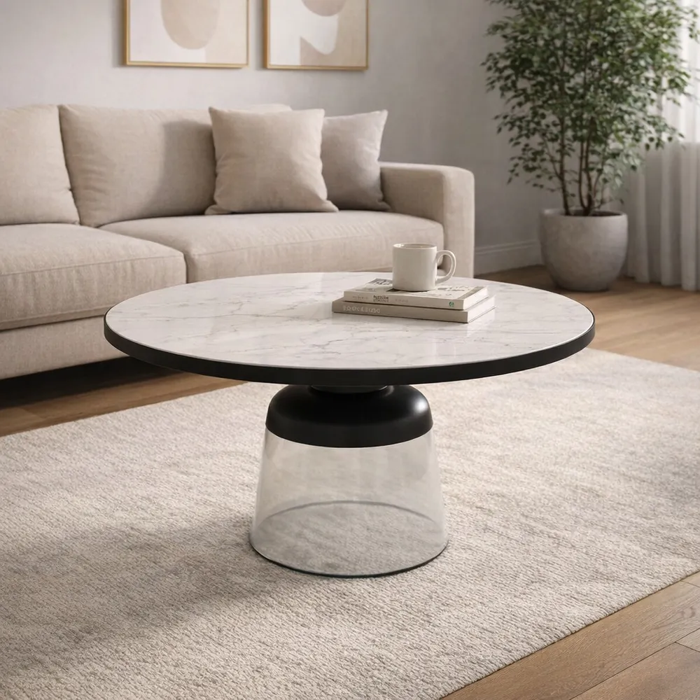 PEARLGROVE CLEAR COFFEE TABLE 17 (IN)