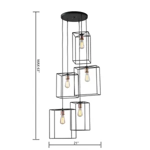 Box 21'' Wide 5-Light Chandelier - Oil Rubbed Bronze 2