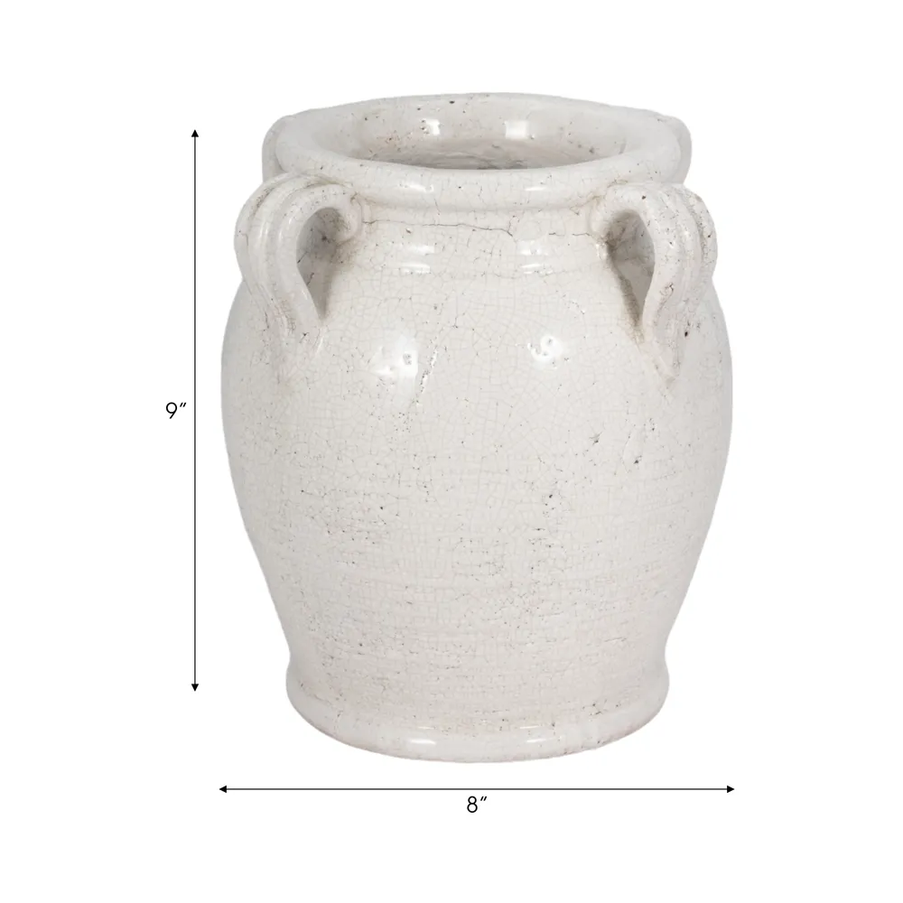 COHENWAY WHITE VASE 10 (IN)