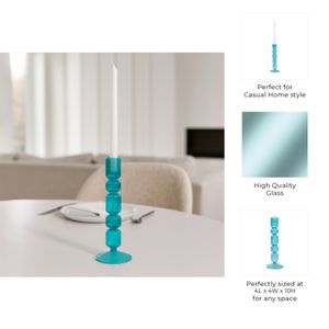ISLE BLUE CANDLE HOLDER 10 (IN) 9