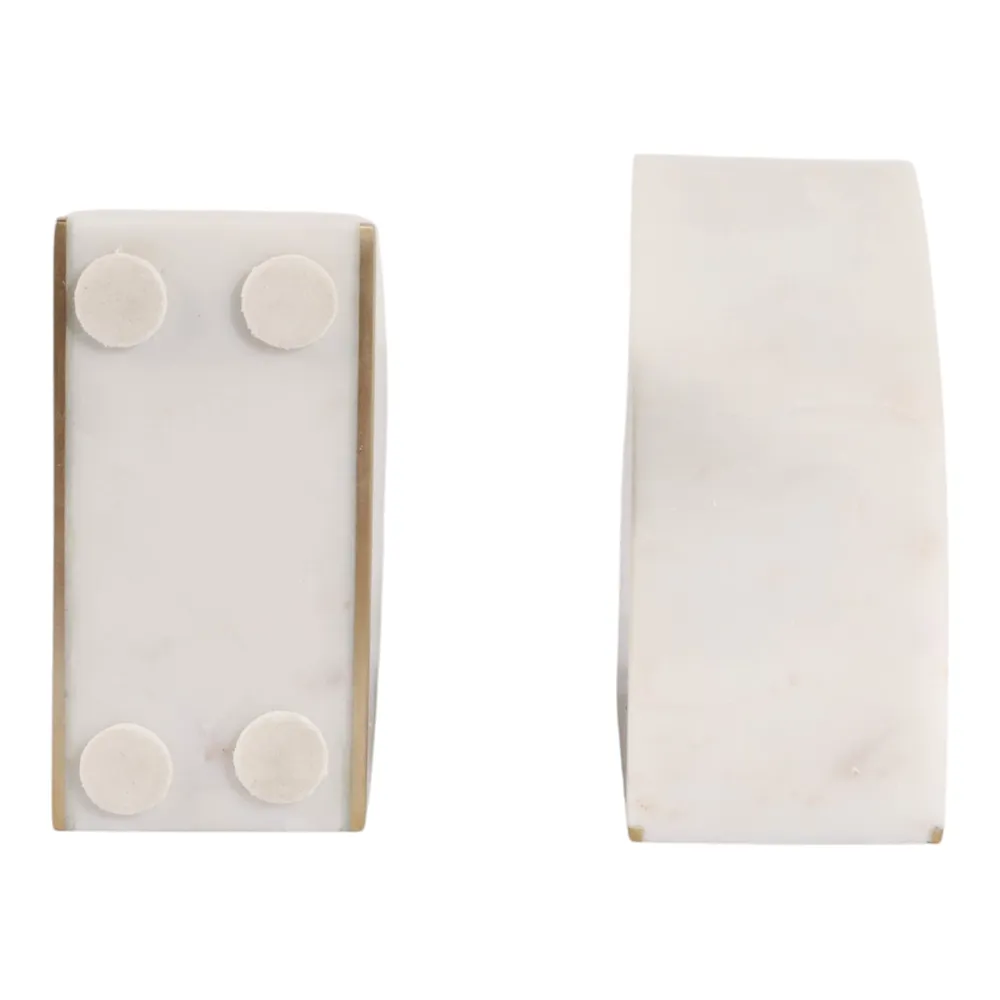 COREYFIELD SET OF 2 WHITE BOOKENDS 5 (IN)