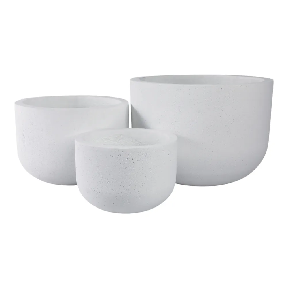 KIRA SET OF 3 WHITE PLANTER 11 (IN)