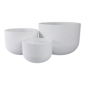 KIRA SET OF 3 WHITE PLANTER 11 (IN) 5