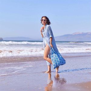 Seahorses blu Reusable Shopping Bag 8