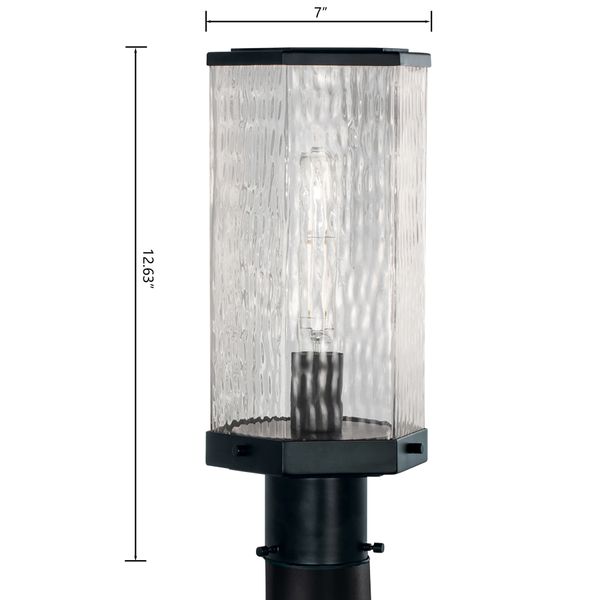 Polygon 12.63'' High 1-Light Outdoor Post Light - Matte Black
