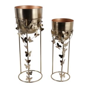ELDONPORT SET OF 2 GOLD PLANTER 29 (IN) 1