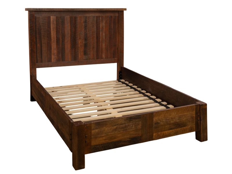 Barnwood Traditional Bed with Rail System - Double 2