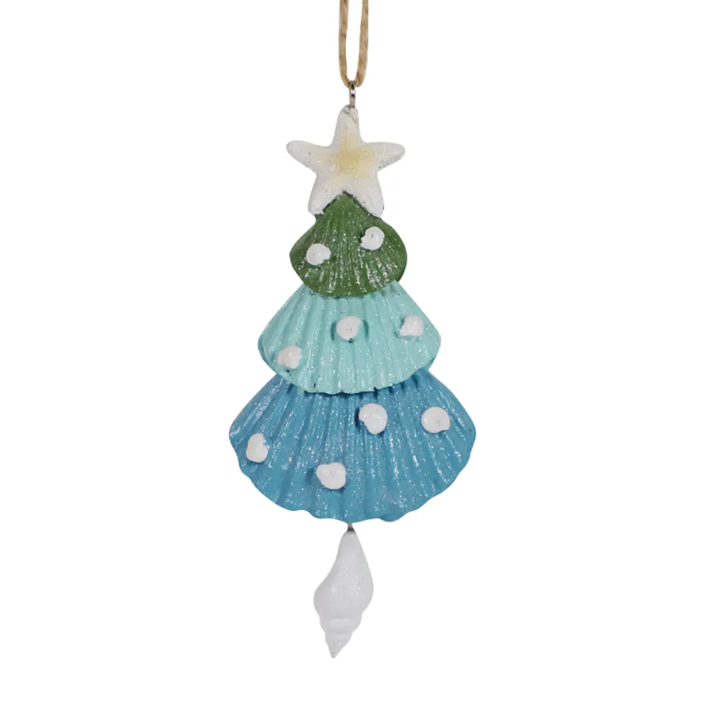 5-1/2" STARFISH AND SHELL ORNAMENT