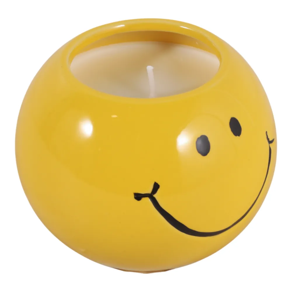 DIXONSTONE COCONUT GOJI SMILEY FACE CANDLE 3 (IN)