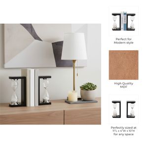 MASONWIND SET OF 2 BLACK BOOKENDS 10 (IN) 9