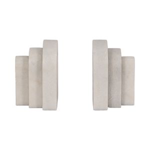 COOPERMOOR SET OF 2 WHITE BOOKENDS 6 (IN) 1