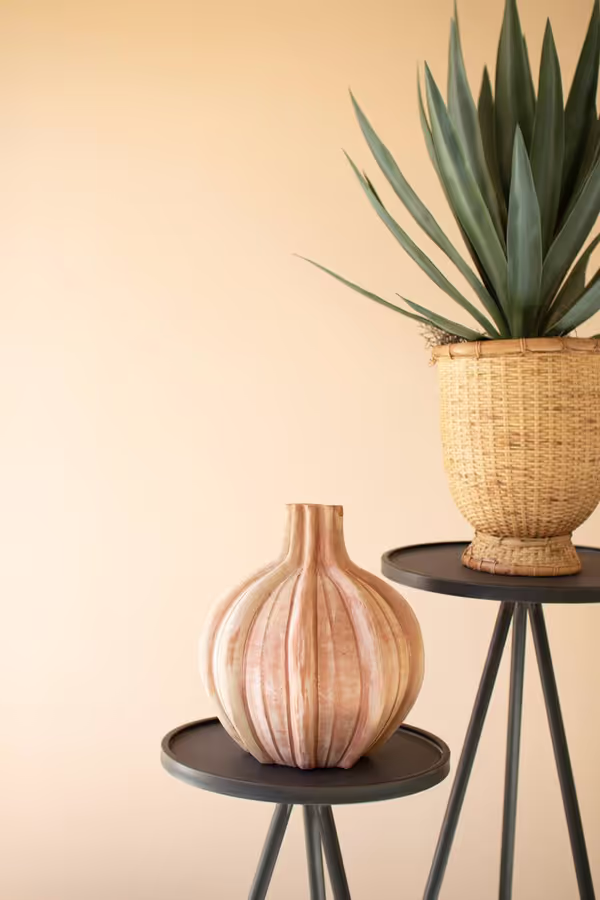 Set of 3 Tall Painted Metal Display Stands