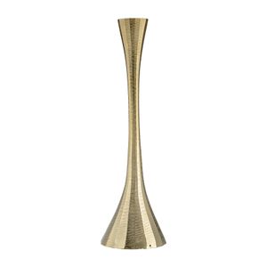 12" METAL, TAPER CANDLE HOLDER, BRASS 1