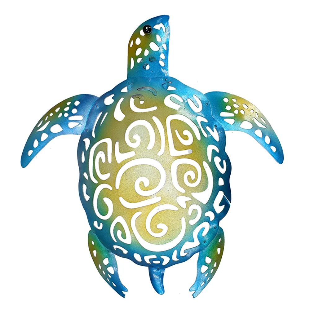 8-1/2" BLUE/YELLOW TURTLE WALL ART