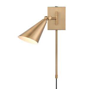 Whitmire 10.25'' High 1-Light Plug-In/Hardwire Sconce - Brushed Gold 3