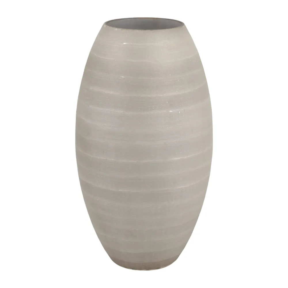 FINLEYTON GRAY GLASS VASE 13 (IN)