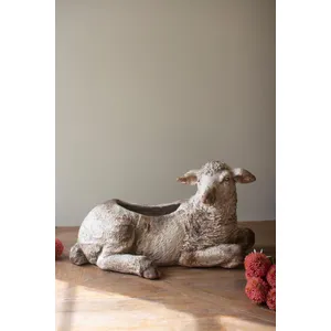 Faux Concrete Sheep Planter 6