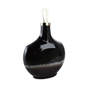 ELMONTGROVE BLACK GLASS VASE 20 (IN) 3