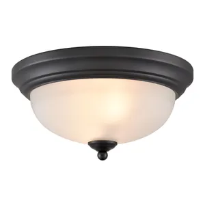 Helena 11'' Wide 2-Light Flush Mount - Black 1