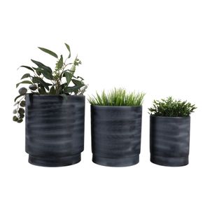 COVECLIFF SET OF 3 GRAY PLANTER 13 (IN) 3