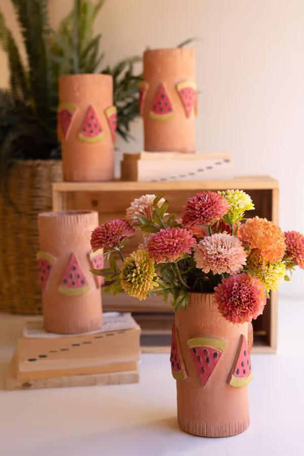 Clay Watermelon Container / Tall