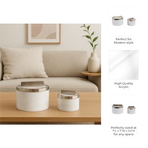 CHATHAMWORTH SET OF 2 WHITE BOXES 6 (IN) 10