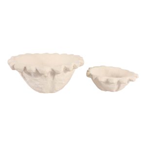 GLASTONRIDGE SET OF 2 IVORY BOWLS 6 (IN) 6