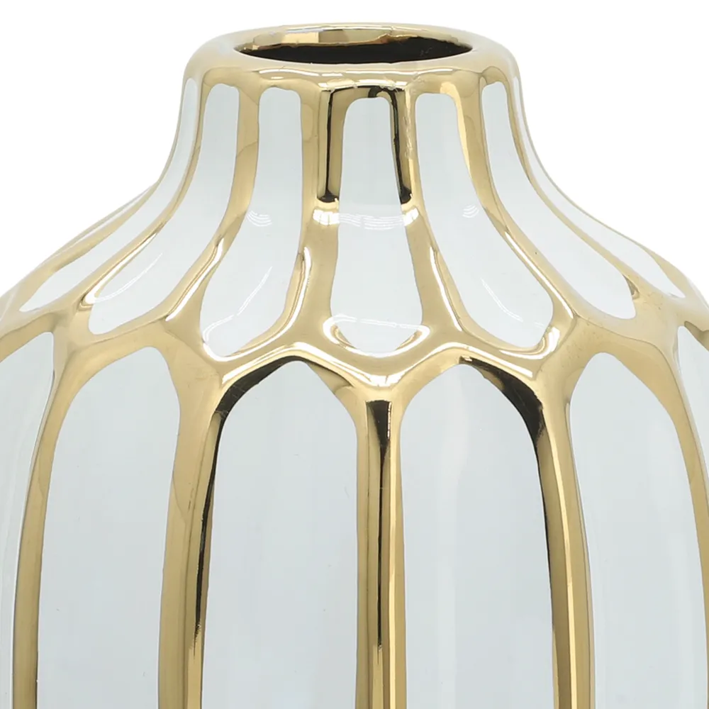 CALVINHAM WHITE VASE 8 (IN)