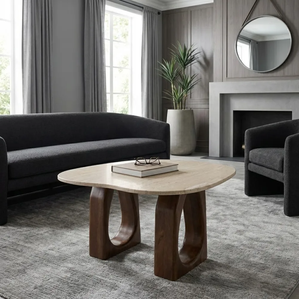 GRANTHAMVALE TAN COFFEE TABLE 16 (IN)
