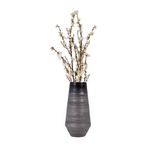 RIDERROSE GRAY GLASS VASE 15 (IN) 4