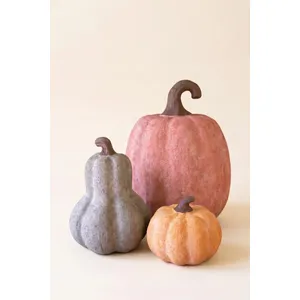 Set of 3 Terracotta Pumpkins 3