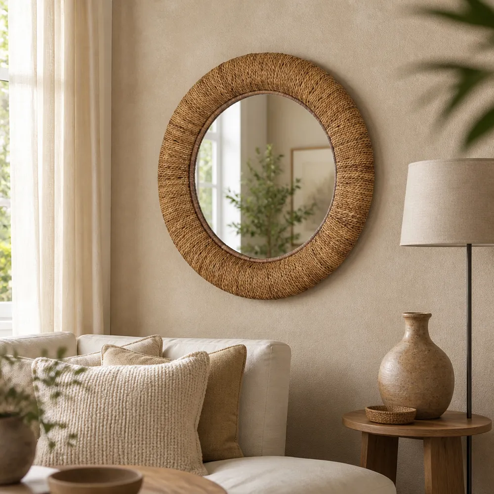 DRAPERRIDGE BROWN MIRROR 32 (IN)