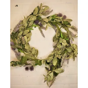 Lavendar Lambsear Wreath 1