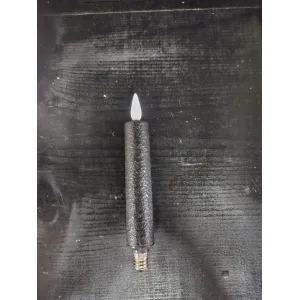 Black Electric Moving Flame LED Candle 5.5in 3