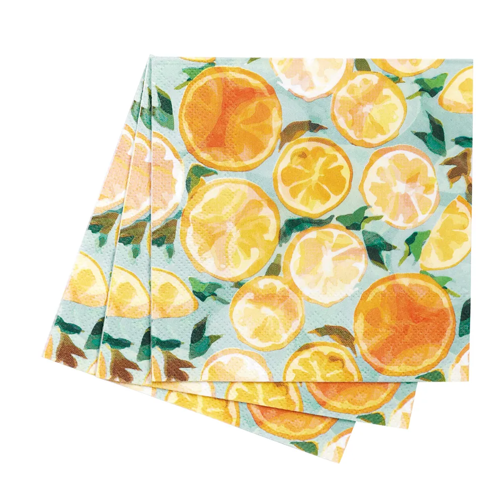 Lemon Slices Paper Cocktail Napkins (Pack of 25)