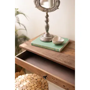 Reclaimed Wood Wall Desk with Drawer 2