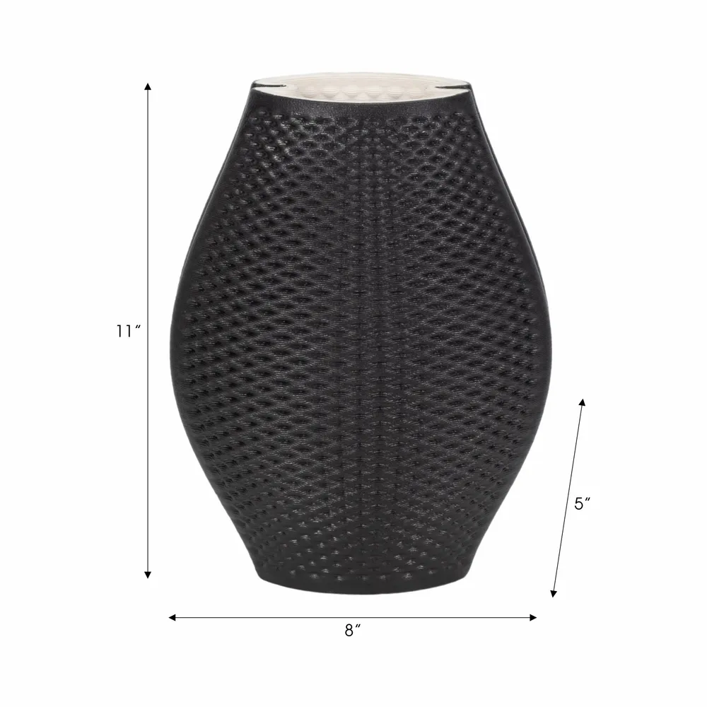 SKYLERSIDE BLACK VASE 11 (IN)