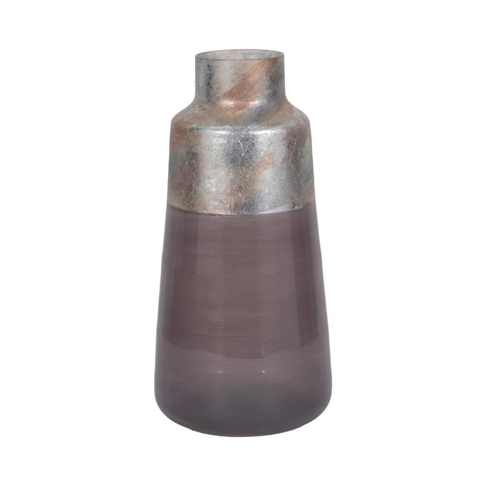 ORIONPARK GRAY GLASS VASE 17 (IN)