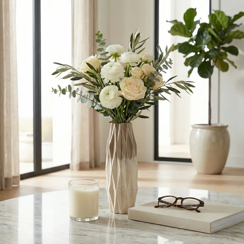 KIRAFORD IVORY VASE 13 (IN)