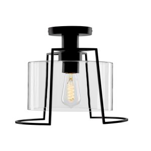 Cere Outdoor 13'' Wide 1-Light Semi Flush Mount - Matte Black 1