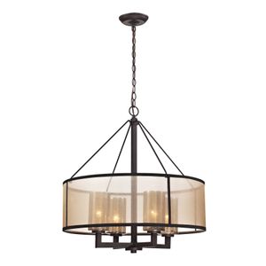 Diffusion 24'' Wide 4-Light Chandelier - Oil Rubbed Bronze 1